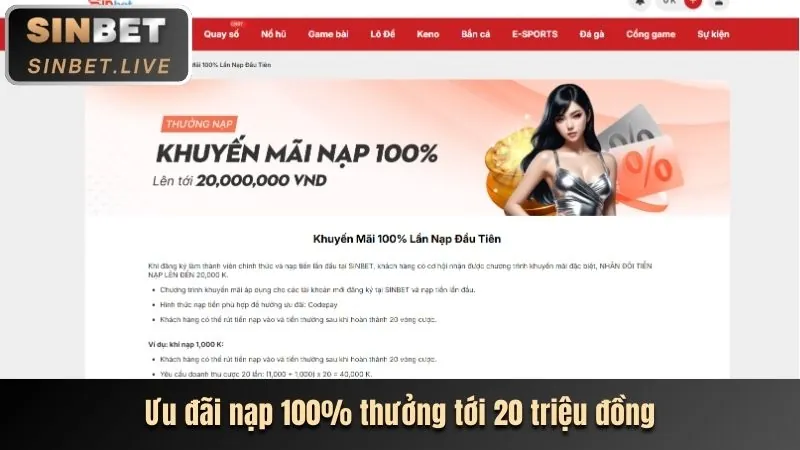 Ưu đãi nạp tiền hàng ngày 23vin